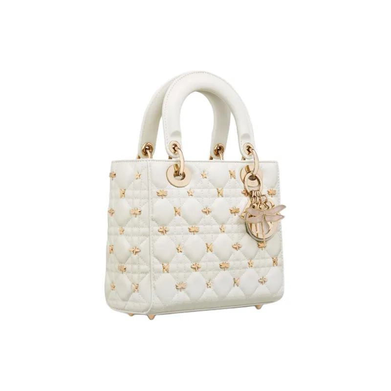 DIOR Lady DiorMy ABCDior Lambskin Shoulder Bag Crossbody Bag Handbag Small Size Women's Milk White-2