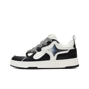 PEAK Extreme Star Taichi Coverage Cushioning Lightweight Breathable Low Top Skateboard Shoes Women's Black Ivory