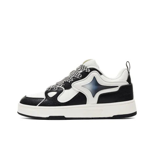 PEAK Extreme Star Taichi Coverage Cushioning Lightweight Breathable Low-Top Skateboard Shoes Women's Black Ivory