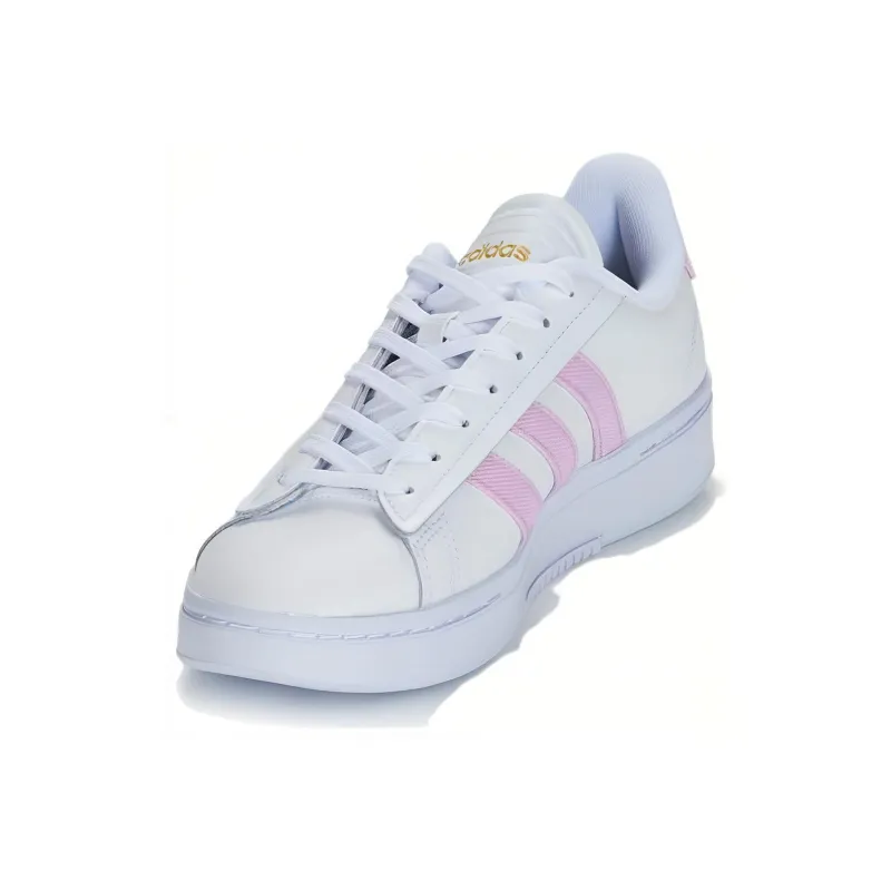 Adidas GRAND COURT ALPHA Sneakers Ftwr Cushioning Wear Resistant Low Top Skateboard Shoes Women's White Pink-2