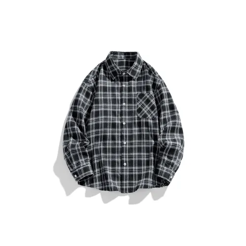 KOKO BASE Shirts Unisex Black/White Plaid