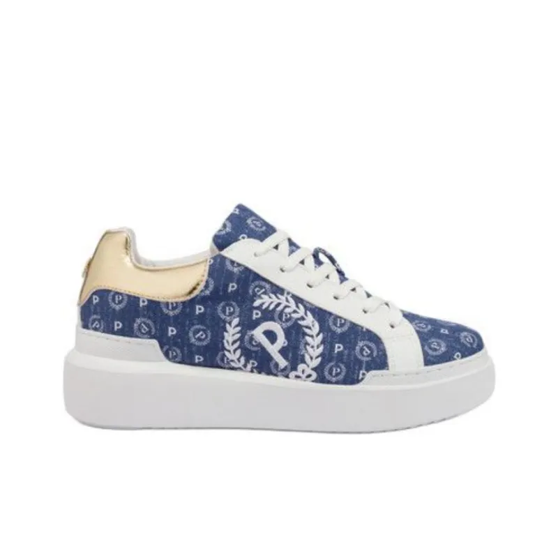Pollini Carrie Low-Top Casual Shoes Women's Blue-1