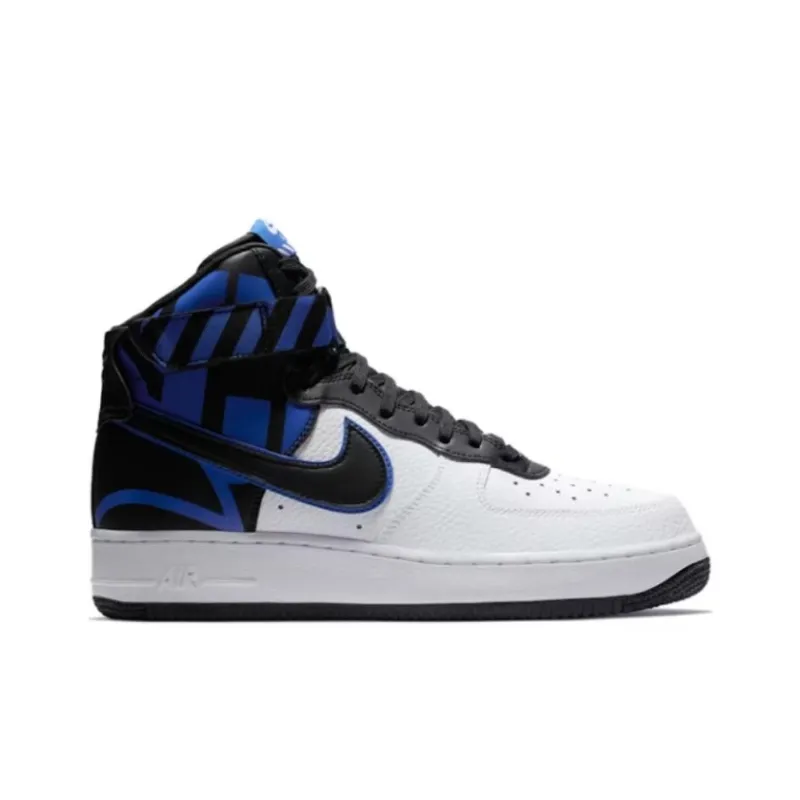 Nike Air Force 1 High Force Logo White Black Royal-1