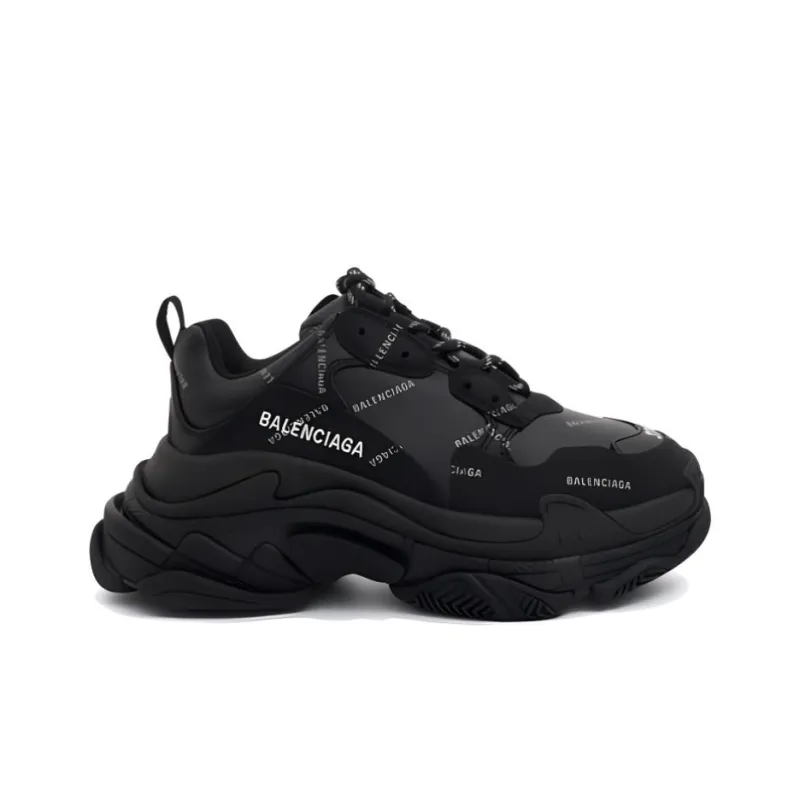 Balenciaga Triple S Sneaker Kids 'Allover Logo - Black'-1