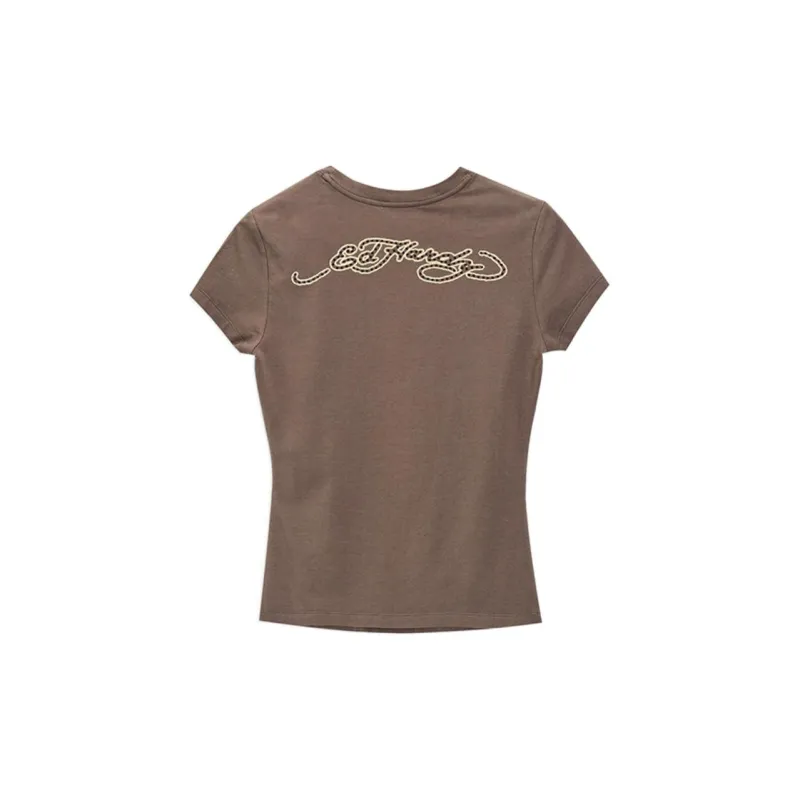 Ed Hardy T Shirts Women's Camel-1