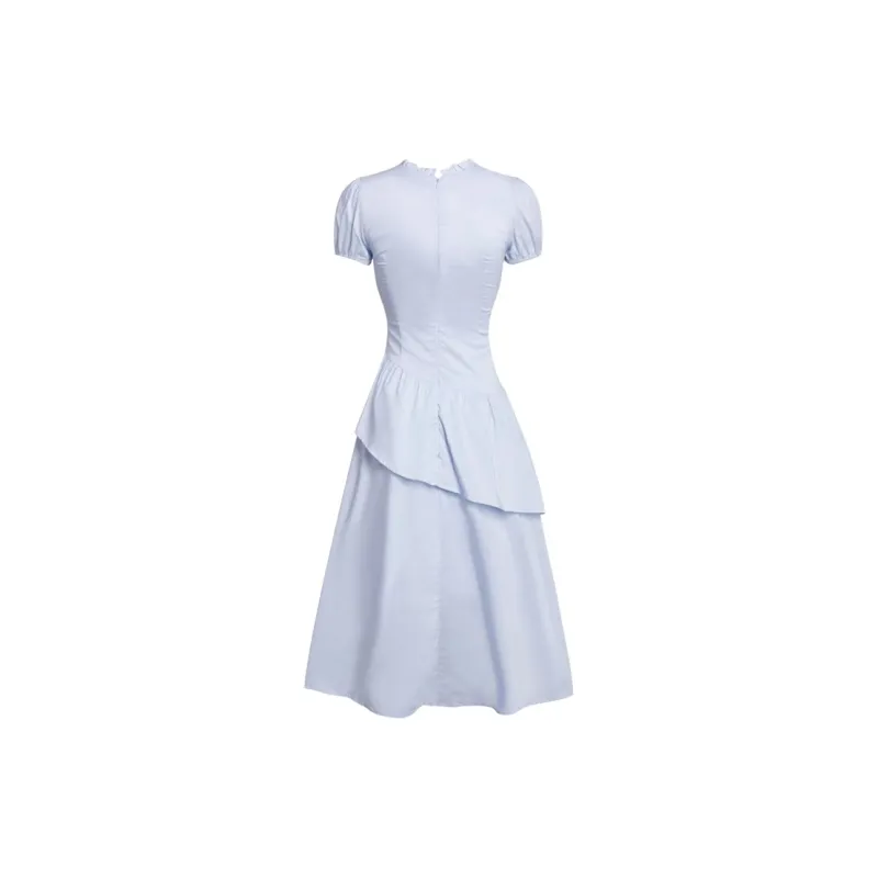 JOSR Short Sleeved Dresses Women's Blue-1