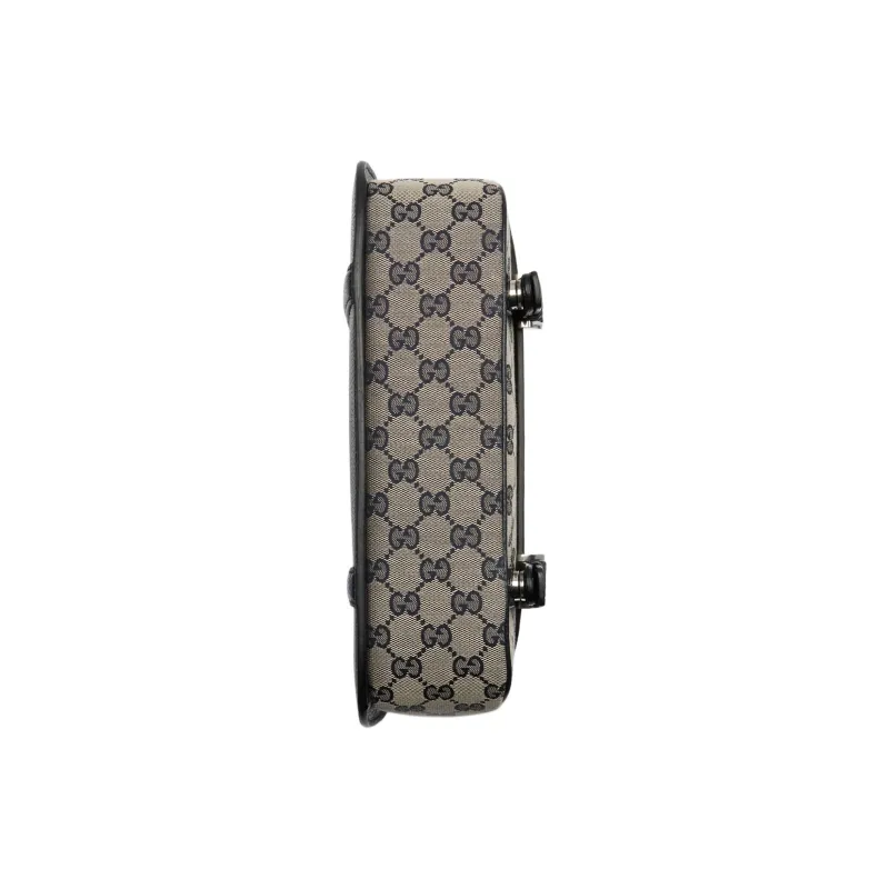 GUCCI Original Canvas Cross Shoulder Bag Men's Beige & Blue-4