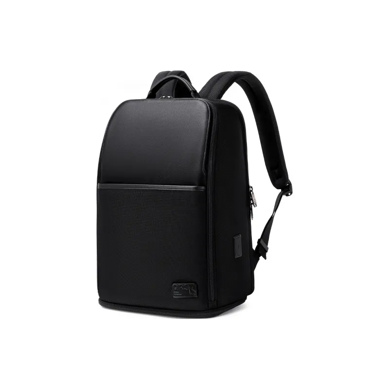 QRST Microfiber With Oxford Backpack, Laptop Bag, Travel Bag Men's Black-0