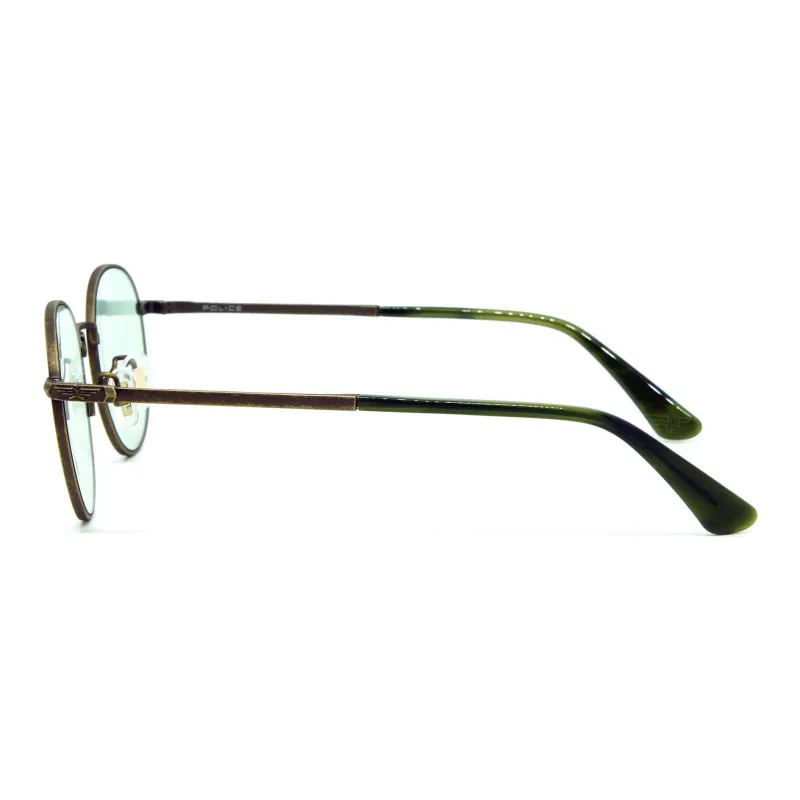 Police Titanium Oval Sunglasses Unisex Gold-2