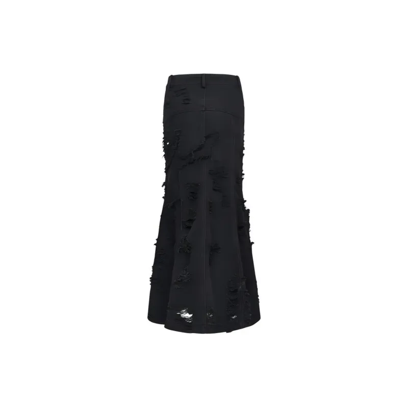 ATTEMPT Casual Long Skirts Women's Black-1