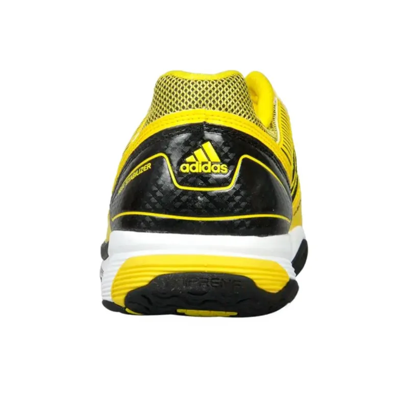 Adidas Cushioning Wear Resistant Low Top Badminton Shoes Men's Yellow Black-3