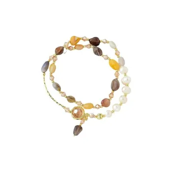 DAN DREAM Colored Glaze Jade Bracelets Women's