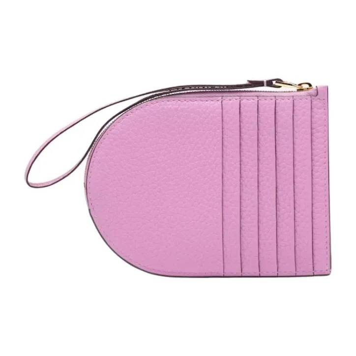 Delvau Pin Taurillon Soft Grain Leather Coin Purse Women's Orchid Pink-1