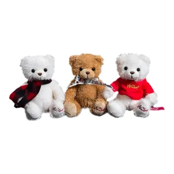 Hamleys Little Bear 3 Pack Set Dolls Plush Doll 12cm High