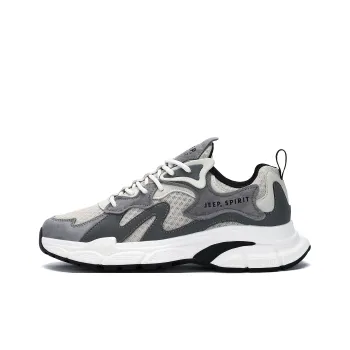 JEEP SPIRIT Cushioning, Abrasion Resistant, Breathable, Lightweight Low Top Outdoor Shoes Men's Time Gray