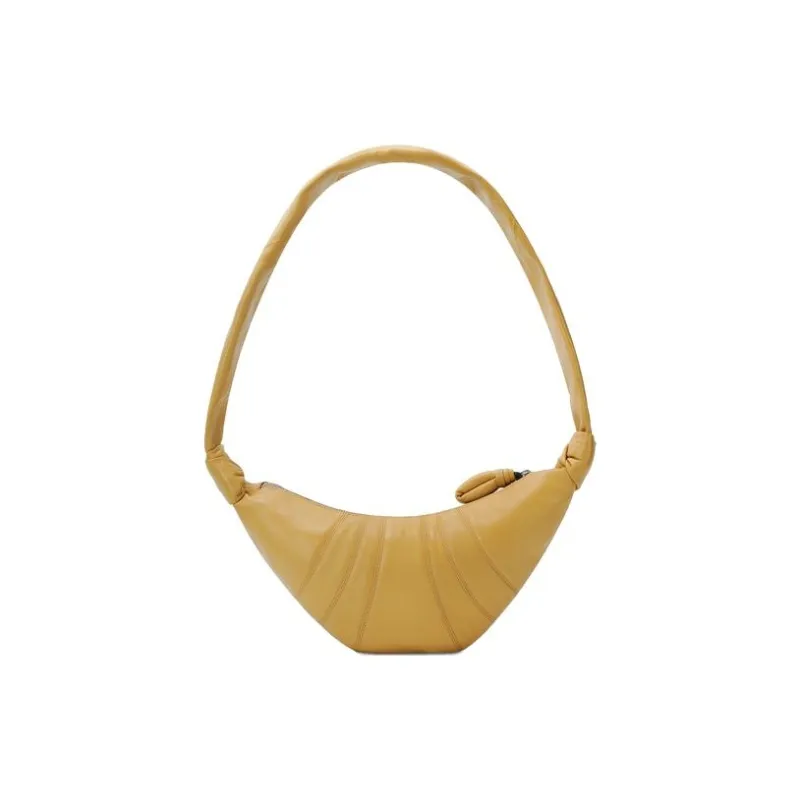Lemaire Soft Leather Croissant Bag, Portable Crossbody Bag, Shoulder Bag Unisex Butter-4