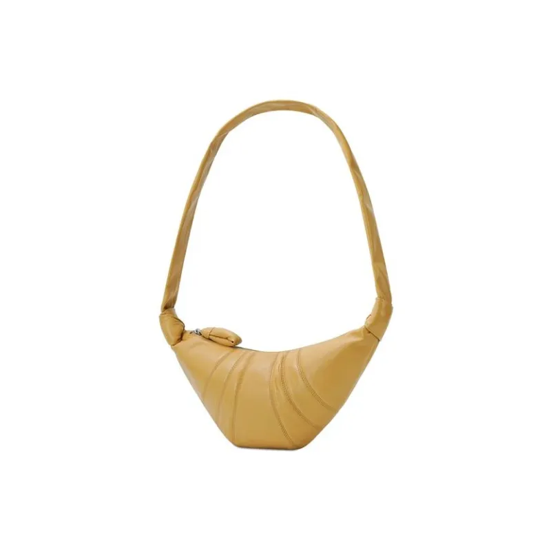 Lemaire Soft Leather Croissant Bag, Portable Crossbody Bag, Shoulder Bag Unisex Butter-3