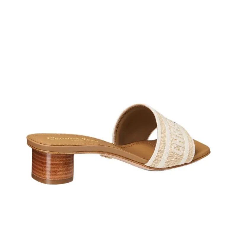 DIOR Dway Slide Slippers 3.5cm Women's Beige-4