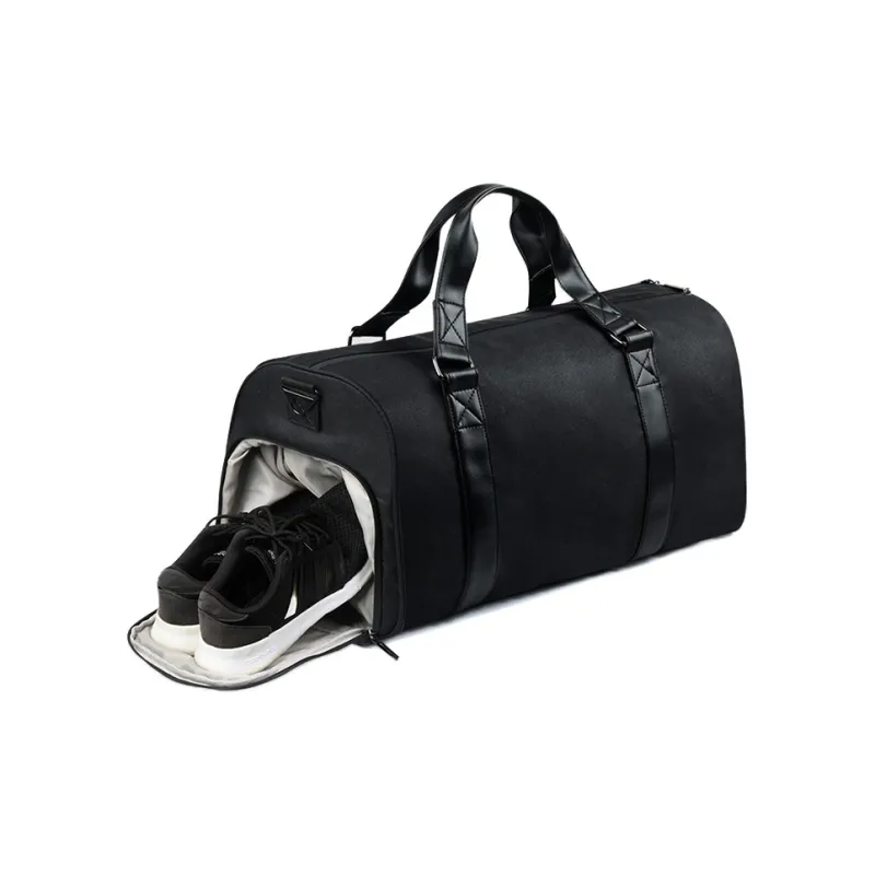 DOSRFINI Polyester Travel Bag Large Size Unisex Black/Pink/Blue-2