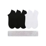 5 Pack[No-Show Socks Black 3-No-Show Socks White 2][Foot Back Mesh]