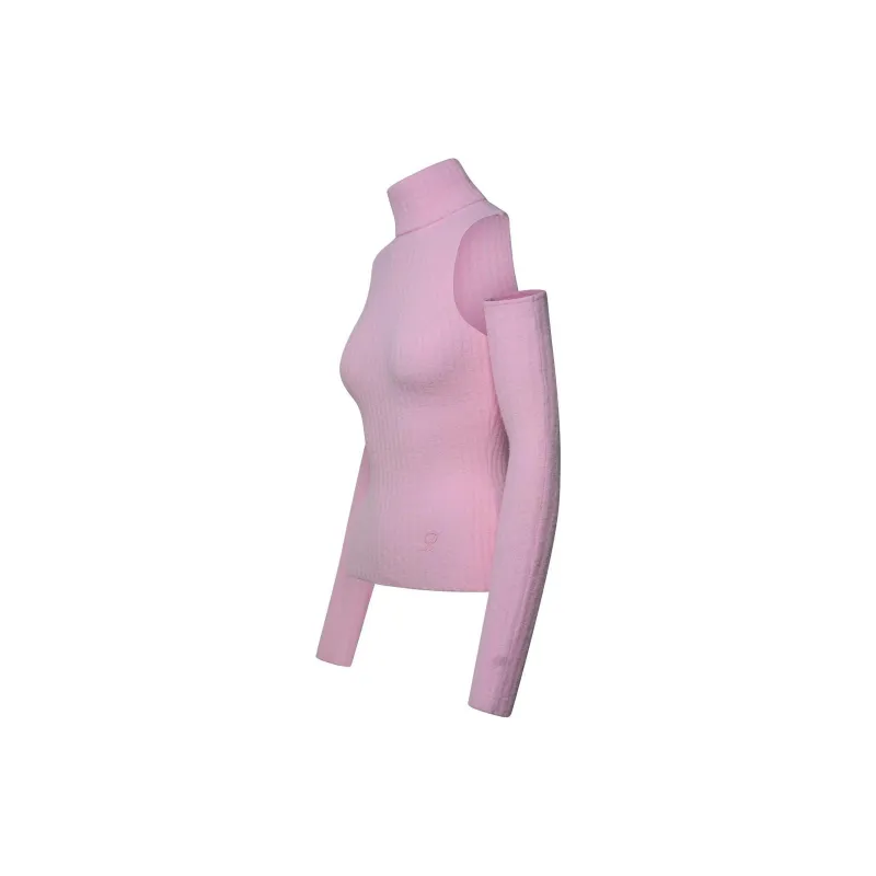 Blumarine Cut Out Roll Neck Knitted Top-2