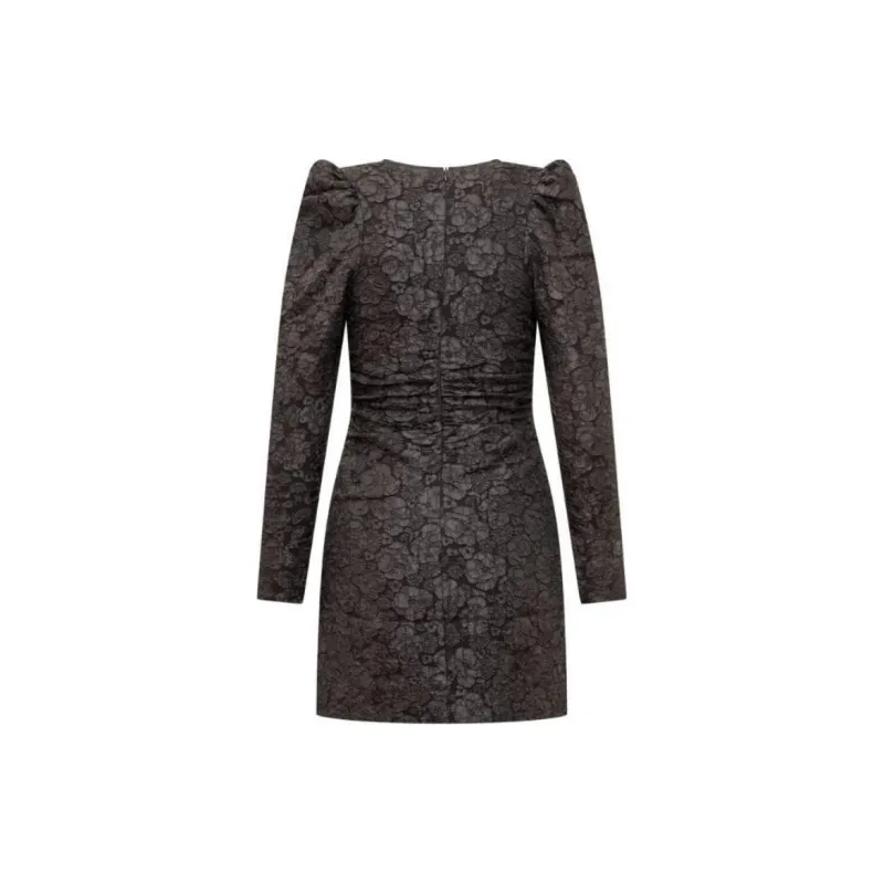 GANNI Jacquard V-Neck Mini Dress-1