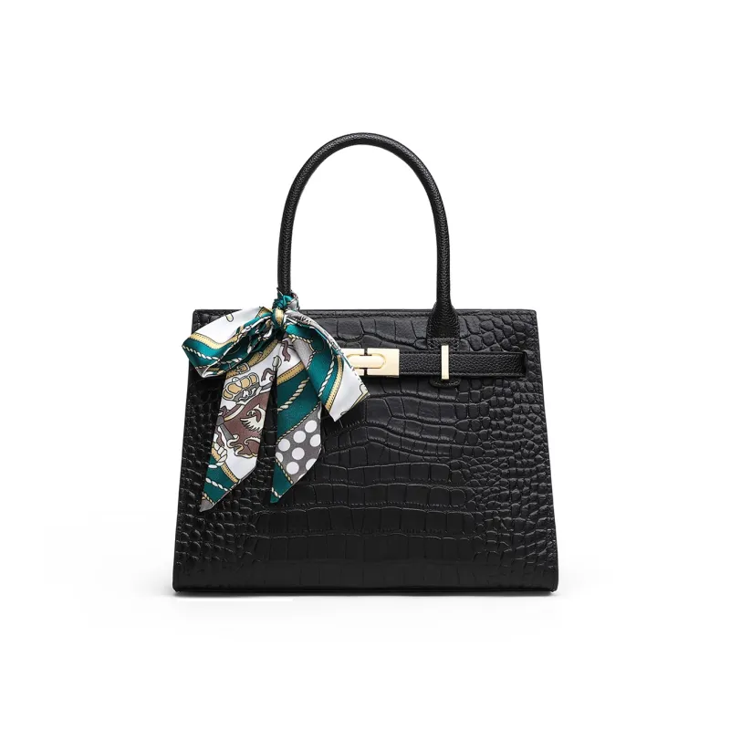 C°BANNER Cow Leather With Synthetic Leather One Shoulder Crossbody Portable Mom Bag Regular Women's Black-4