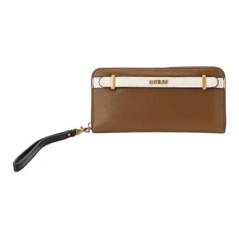 GUESS Polyurethane Clutches Wallets Women's Brown
