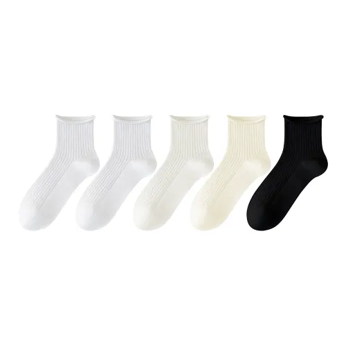 XXLLG Mid Calf Socks Women's 5 Pack
