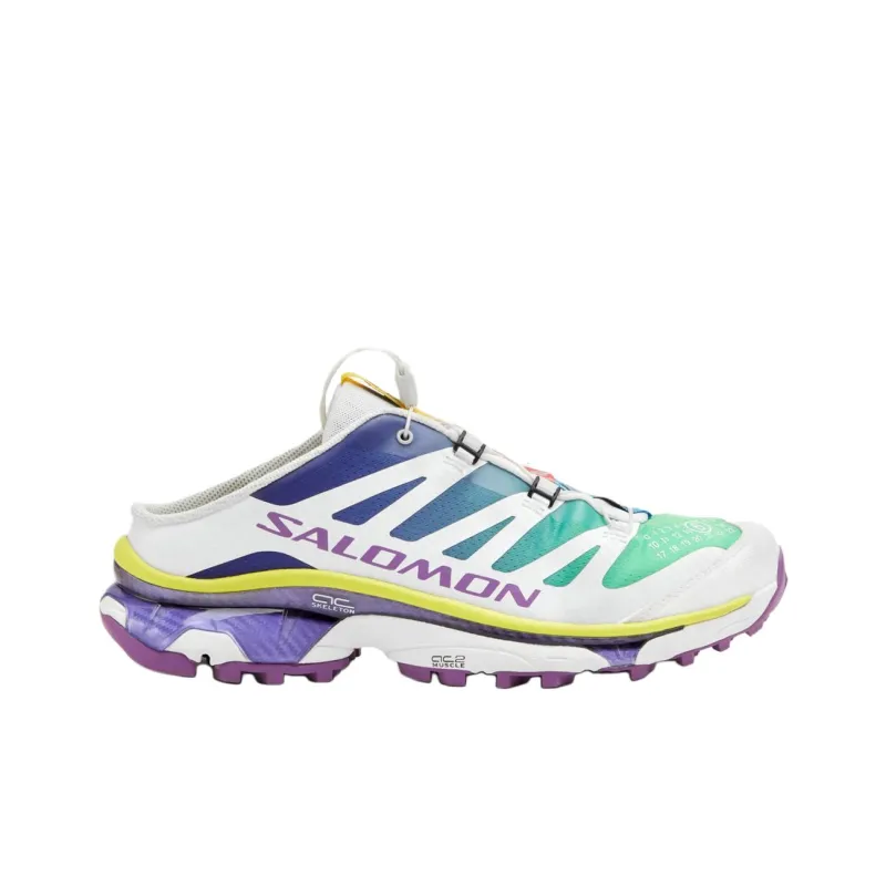 SALOMON x MM6 Maison Margiela XT 4 Rubber Sole Slip Resistant Wrap toe Slippers Unisex Cyan White Purple-1