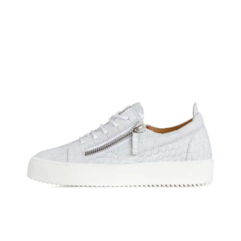 Giuseppe Zanotti/GZ Low Top Skateboard Shoes Women's White-0