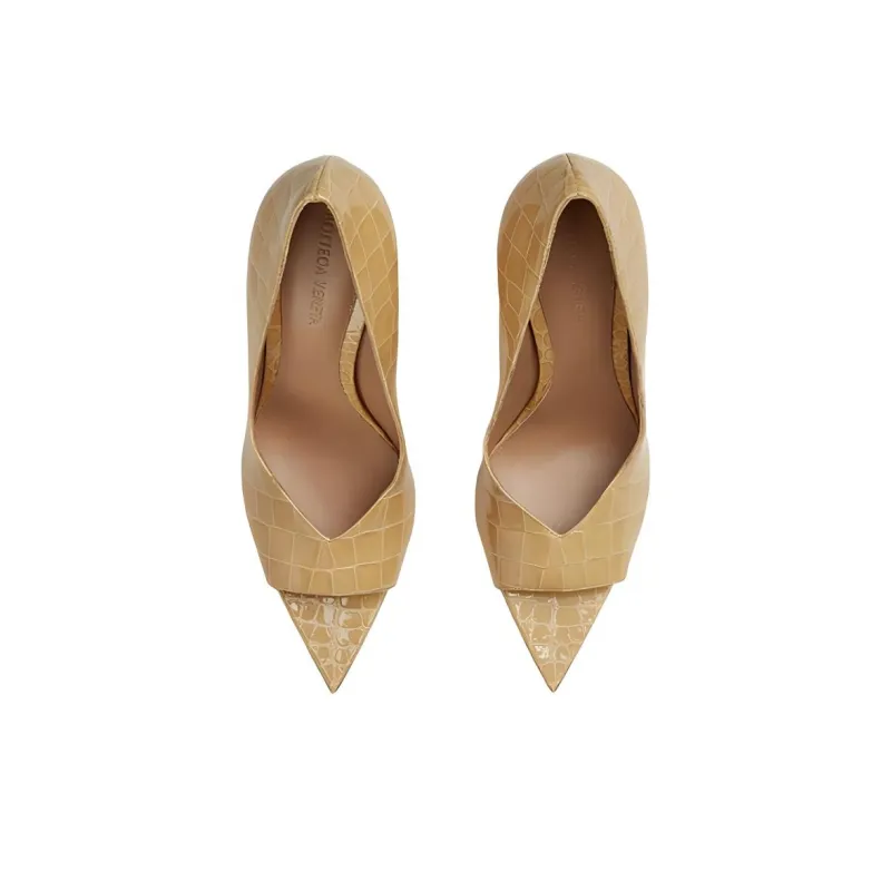 Bottega Veneta Punta Casual Shoes 10cm Women's Praline Color-3