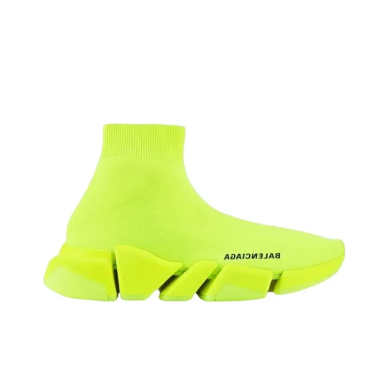 Balenciaga Speed 2 Trainer Knit 'Fluo Yellow'-1