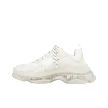 Balenciaga Triple S Low Top Chunky Sneakers Men's White