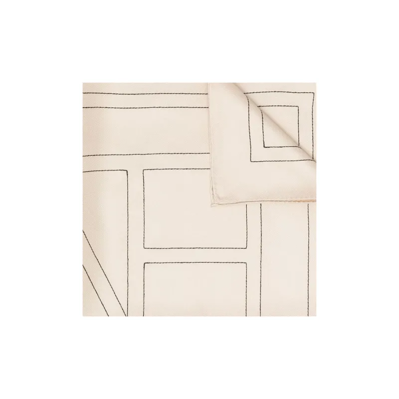 TOTEME Silk Silk Scarves Women's Beige-1