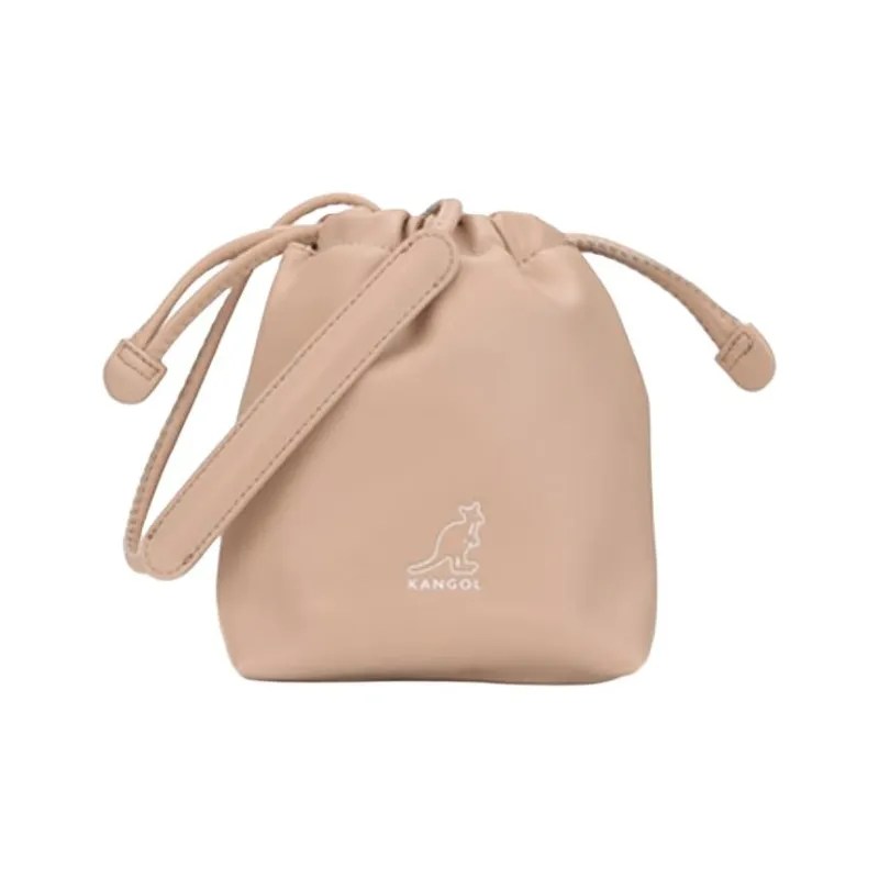 KANGOL Synthetic Leather Shoulder Bag Crossbody Bag Mini Women's Beige-0