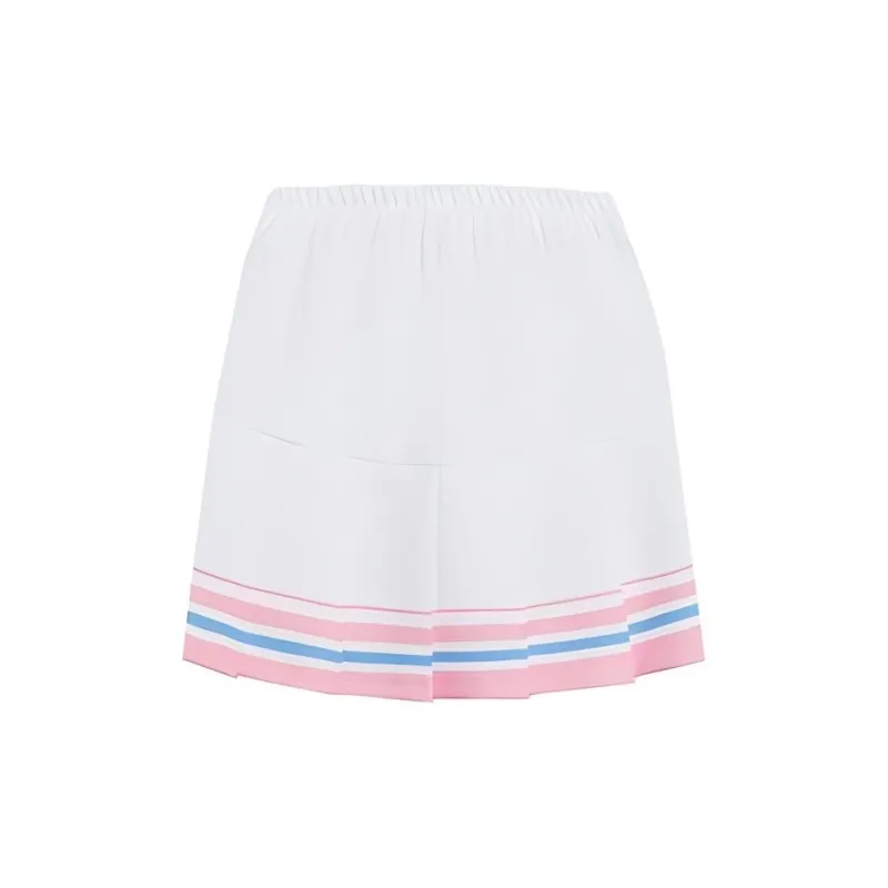 CORALIAN Casual Short Skirts Women's White-1