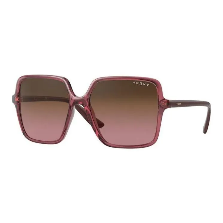 VOGUE Plastic Pradica Square Sunglasses Women's Pink-Brown Gradient-0