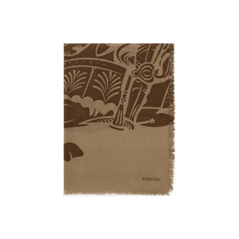 Burberry Ekd Wool Scarf-1