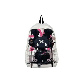 Kaka Tree Nylon Backpack Unisex Black/White