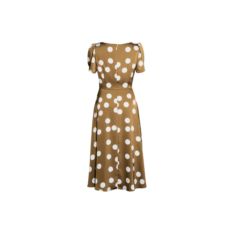 ROEYSHOUSE Short Sleeved Dress Women's Polka Dot-1