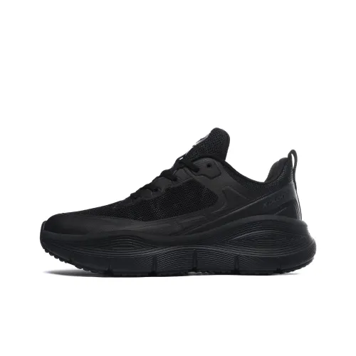 XIDELONG Breathable Anti Rollover Low Top Impact Resistant Shock Absorption Support Running Shoes Unisex Night Black