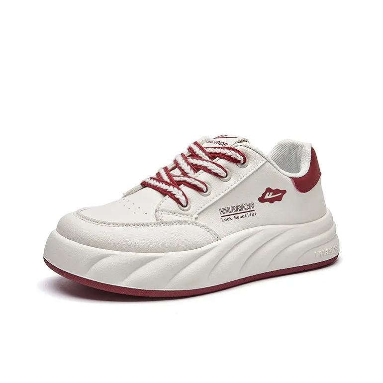 Warrior Anti-Slip And Wear-Resistant Breathable Low-Top Skateboard Shoes Women's Rogue Red-1