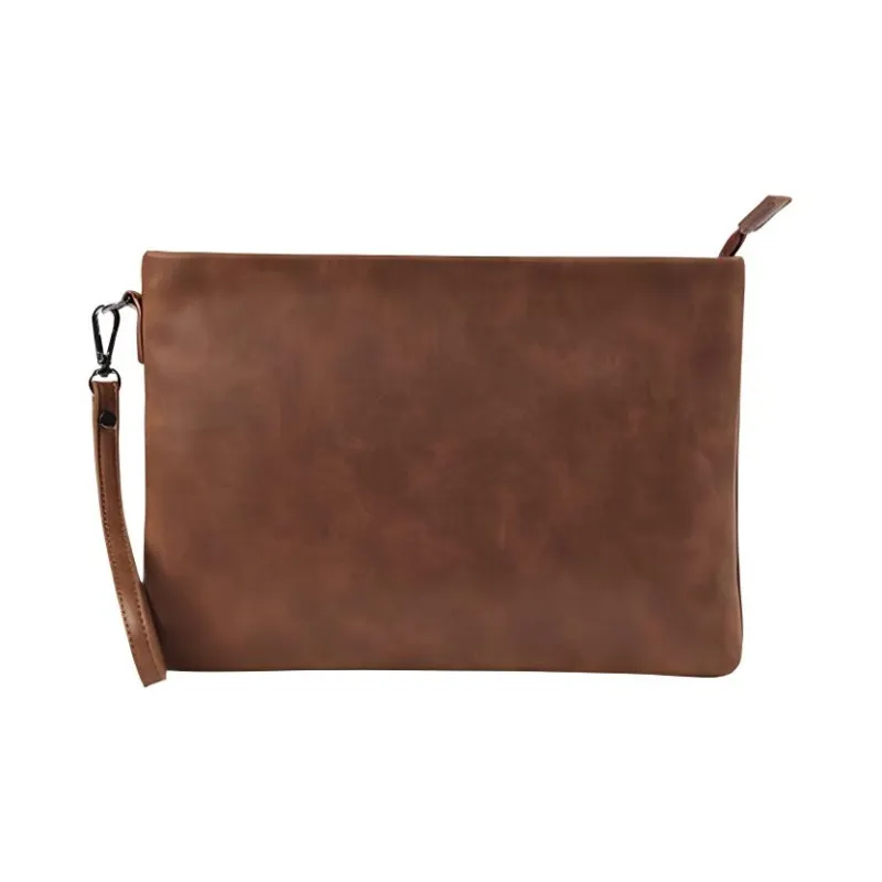 CARTELO PVC Clutch Handheld File Bag Regular Unisex Coffee-1