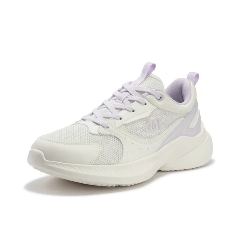 361° Anti Slip Wear Resistant Low Top Running Shoes Women's White Purple-1