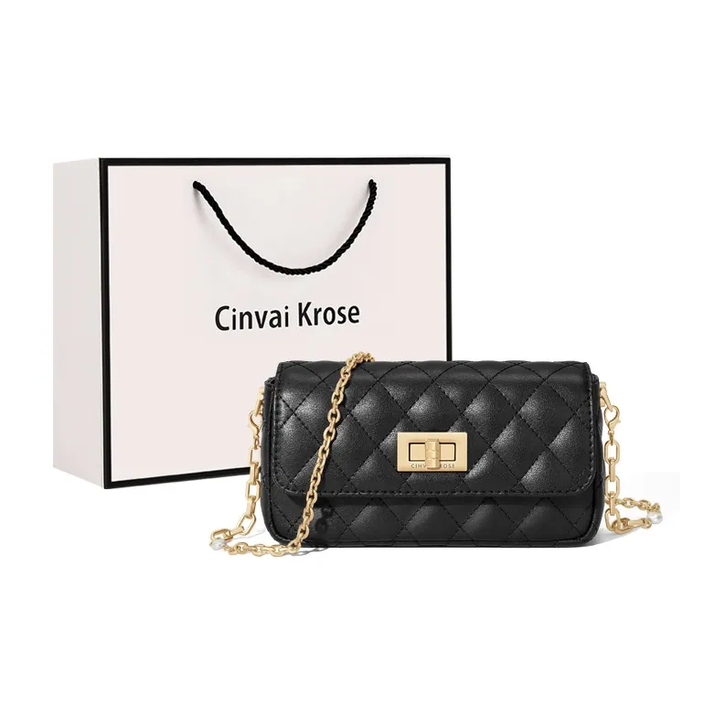 Simvay Clos Cow Leather With Synthetic Leather Shoulder Bag Crossbody Bag Shoulder Bag Small Size Women's Ecru/Black-8