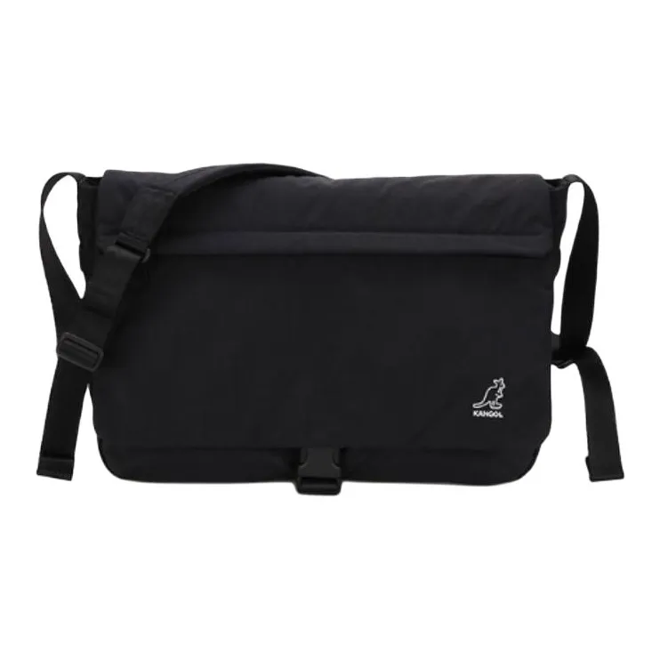 KANGOL Nylon Messenger Bag Crossbody Bag Shoulder Bag Men's Black-0
