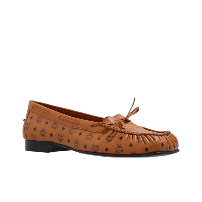 MCM Boat Shoes Women's Brown-2