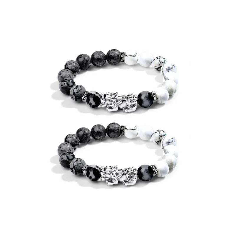 North Cain Map Stone Bracelets Unisex-2