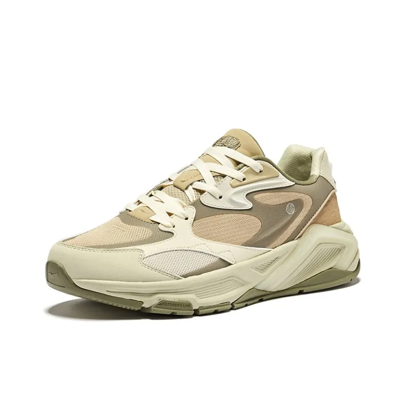 Erke Durable Breathable Low Top Casual Shoes Men's Light Brown-2